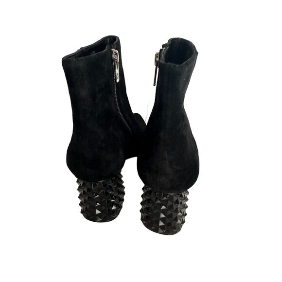 ANTONIO MELANI Black Suede Booties Heels Boots Size 6.5 NEW New without box - Picture 2 of 7